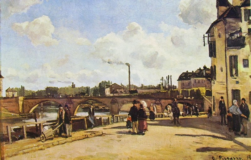 Camille Pissarro: Pontoise, 1868 tela cm. 55 x 86 Mannheim Stadtische Kunsthalle.